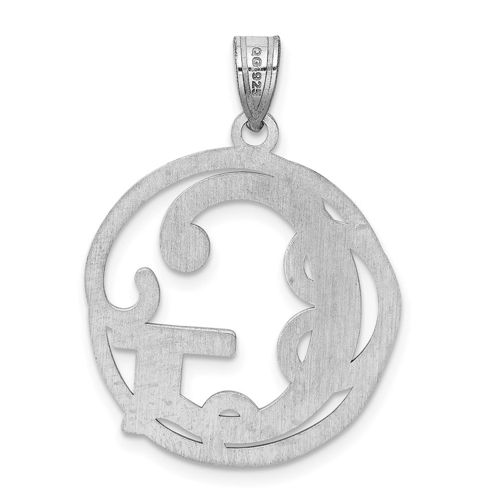Sterlingsilber Rhodiniert Fantasie Schreibschrift Buchstabe G Initiale Anhänger
