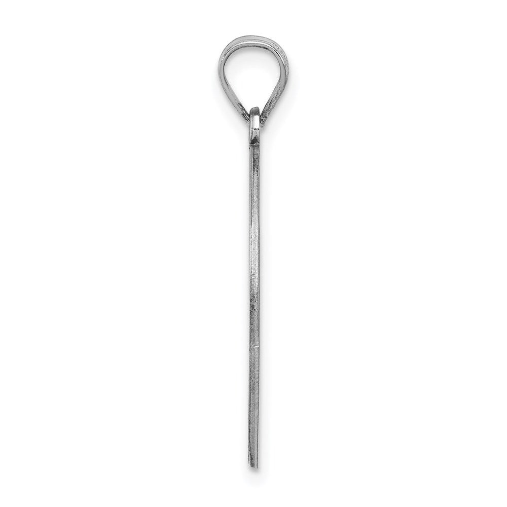 Sterlingsilber Rhodiniert Fantasie Schreibschrift Buchstabe I Initiale Anhänger