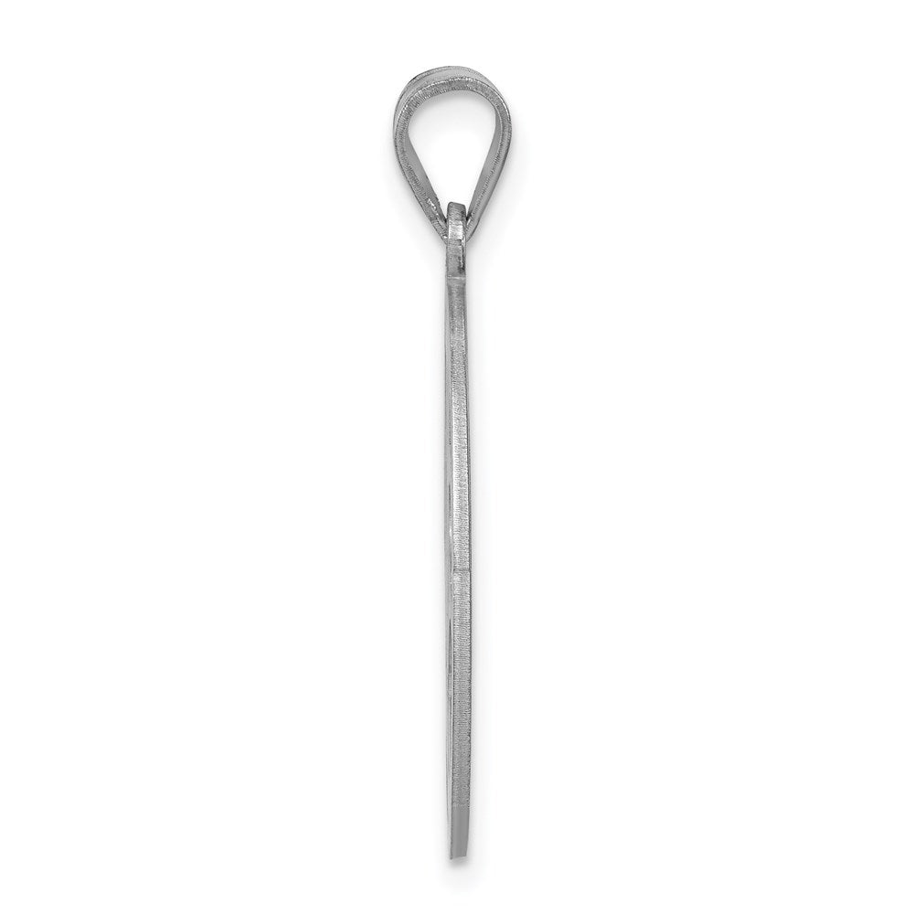 Sterlingsilber Rhodiniert Fantasie Schreibschrift Buchstabe J Initiale Anhänger