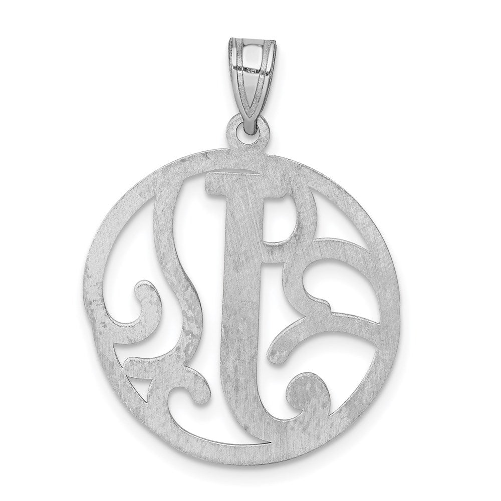 Sterlingsilber Rhodiniert Fantasie Schreibschrift Buchstabe J Initiale Anhänger