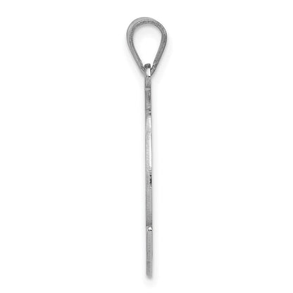Sterlingsilber Rhodiniert Fantasie Schreibschrift Buchstabe K Initiale Anhänger