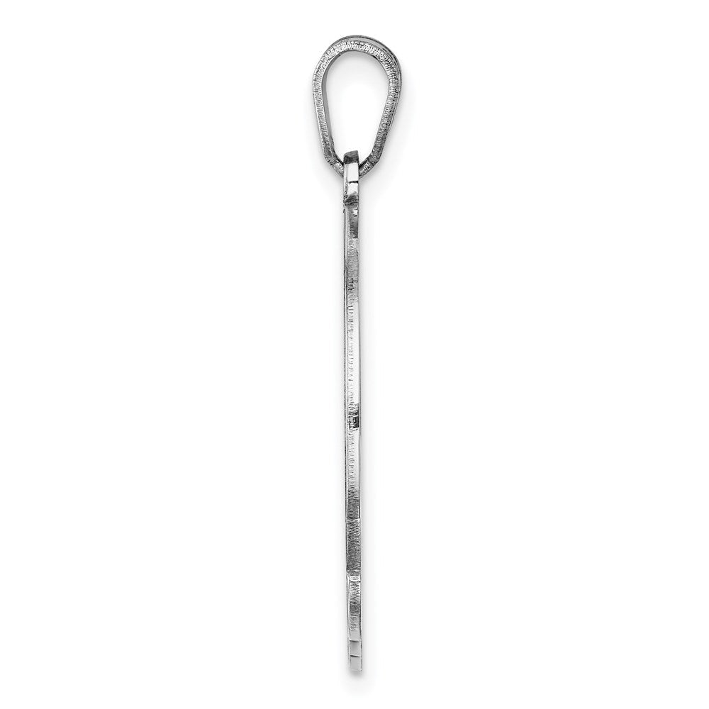 Sterlingsilber Rhodiniert Fantasie Schreibschrift Buchstabe L Initiale Anhänger
