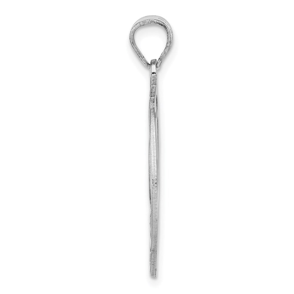 Sterlingsilber Rhodiniert Fantasie Schreibschrift Buchstabe P Initiale Anhänger