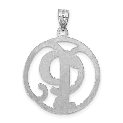 Sterlingsilber Rhodiniert Fantasie Schreibschrift Buchstabe P Initiale Anhänger