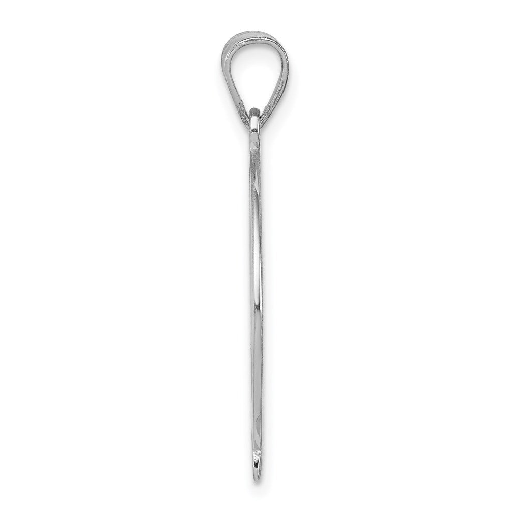 Sterlingsilber Rhodiniert Fantasie Schreibschrift Buchstabe Q Initiale Anhänger