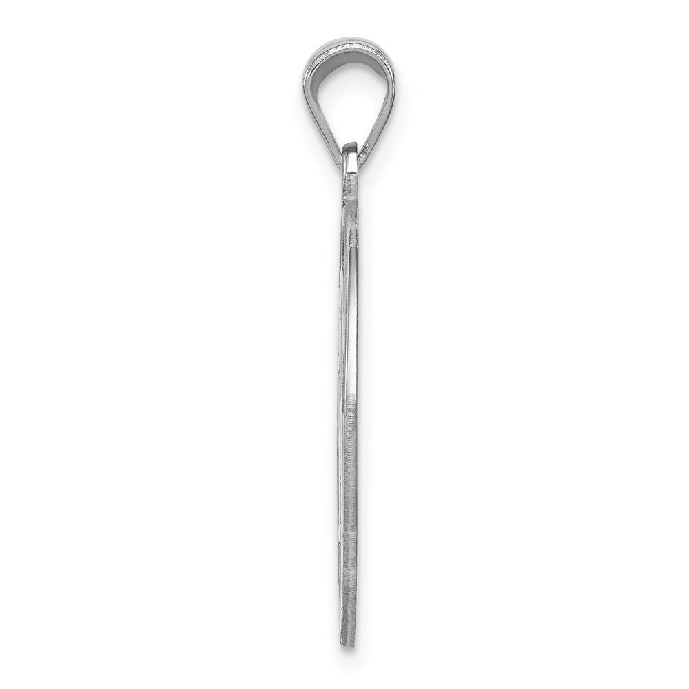 Sterlingsilber Rhodiniert Fantasie Schreibschrift Buchstabe R Initiale Anhänger