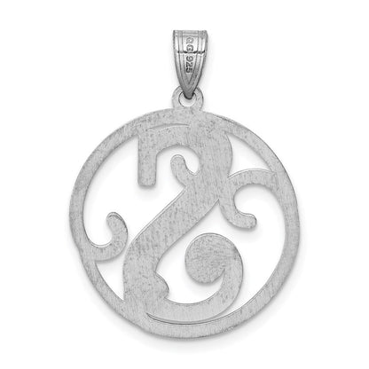 Sterlingsilber Rhodiniert Fantasie Schreibschrift Buchstabe S Initiale Anhänger