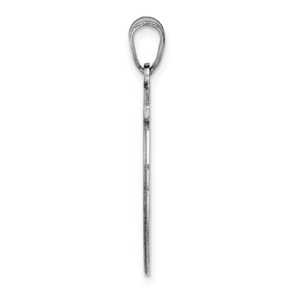 Sterlingsilber Rhodiniert Fantasie Schreibschrift Buchstabe U Initiale Anhänger