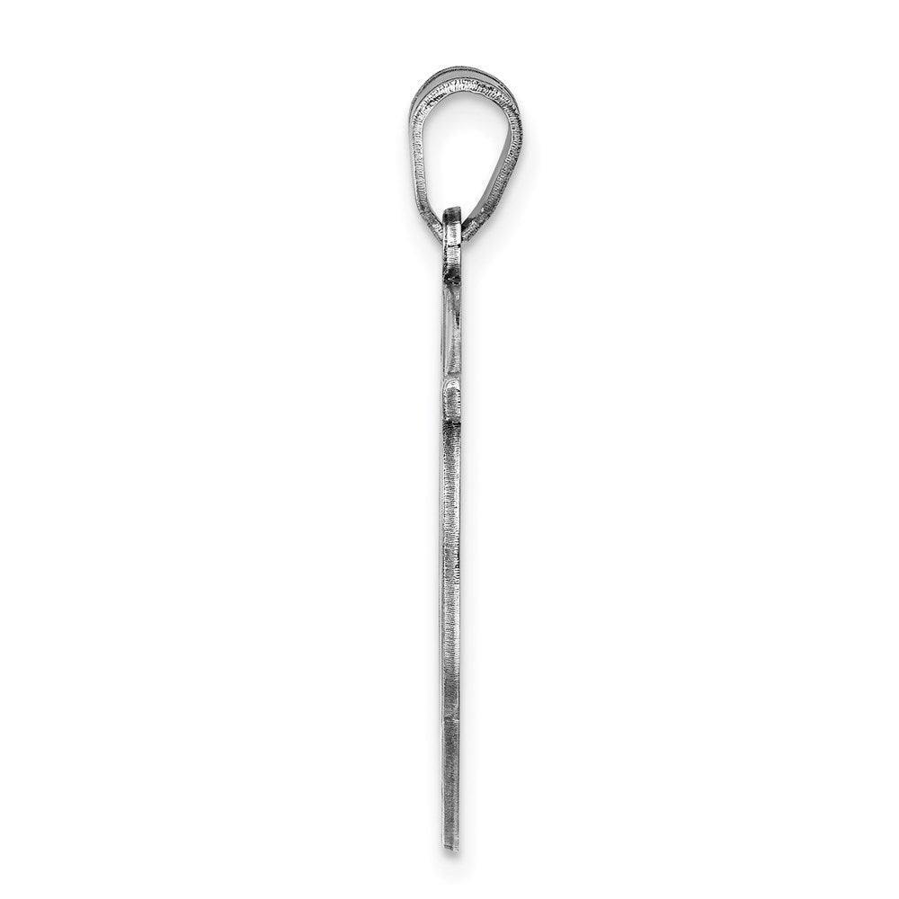 Sterlingsilber Rhodiniert Fantasie Schreibschrift Buchstabe W Initiale Anhänger