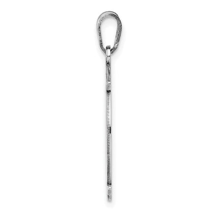 Sterlingsilber Rhodiniert Fantasie Schreibschrift Buchstabe X Initiale Anhänger