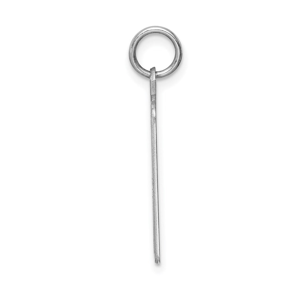 Sterlingsilber Ss Rhodiniert-plt Blau Birth Certificate Poliert Vorderseite/satin Rückseite Charm