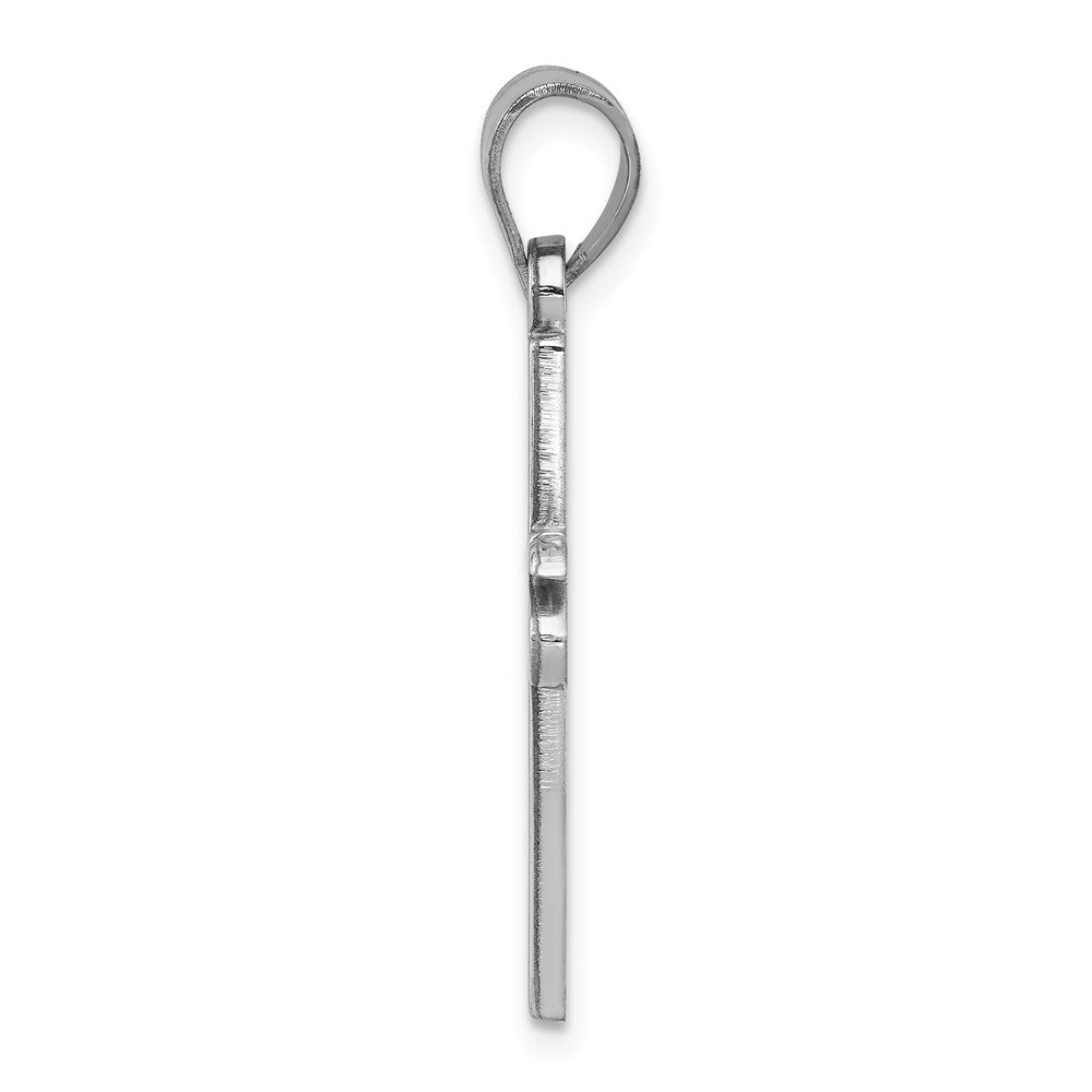 Sterlingsilber Rhodiniert Jesus Kreuz Extra Klein Anhänger