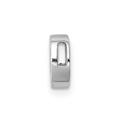 Sterlingsilber Rhodiniert Zirkonia Buchstabe D Initiale Anhänger Charm