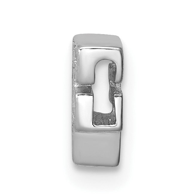 Sterlingsilber Rhodiniert Zirkonia Buchstabe F Initiale Anhänger Charm