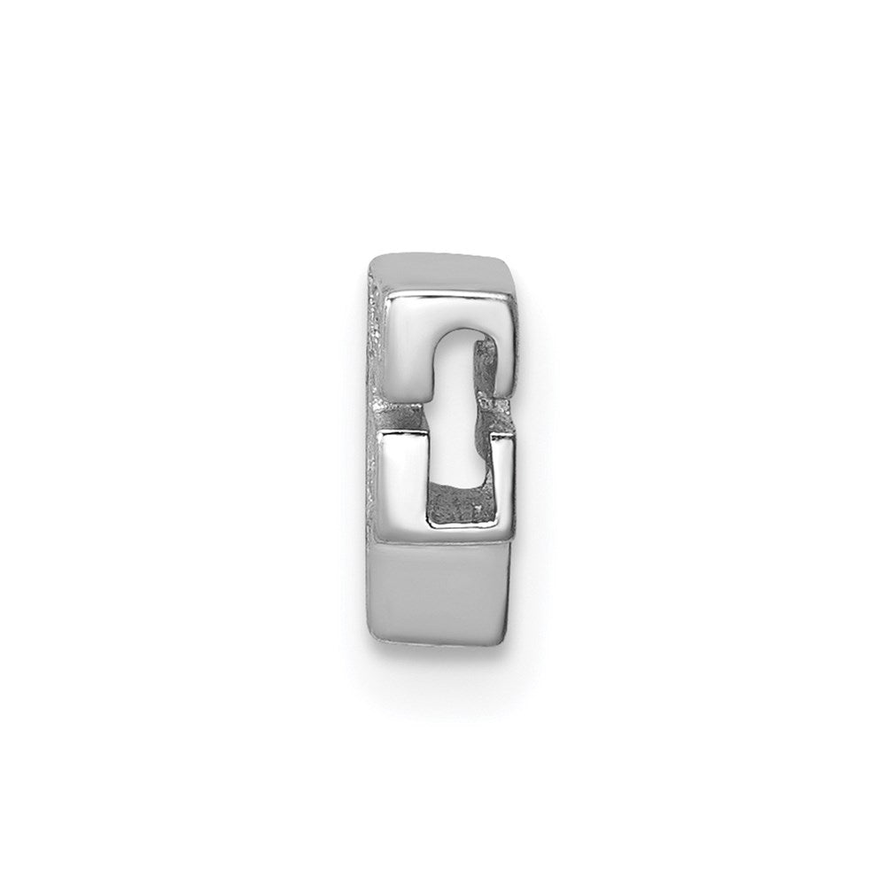 Sterlingsilber Rhodiniert Zirkonia Buchstabe F Initiale Anhänger Charm