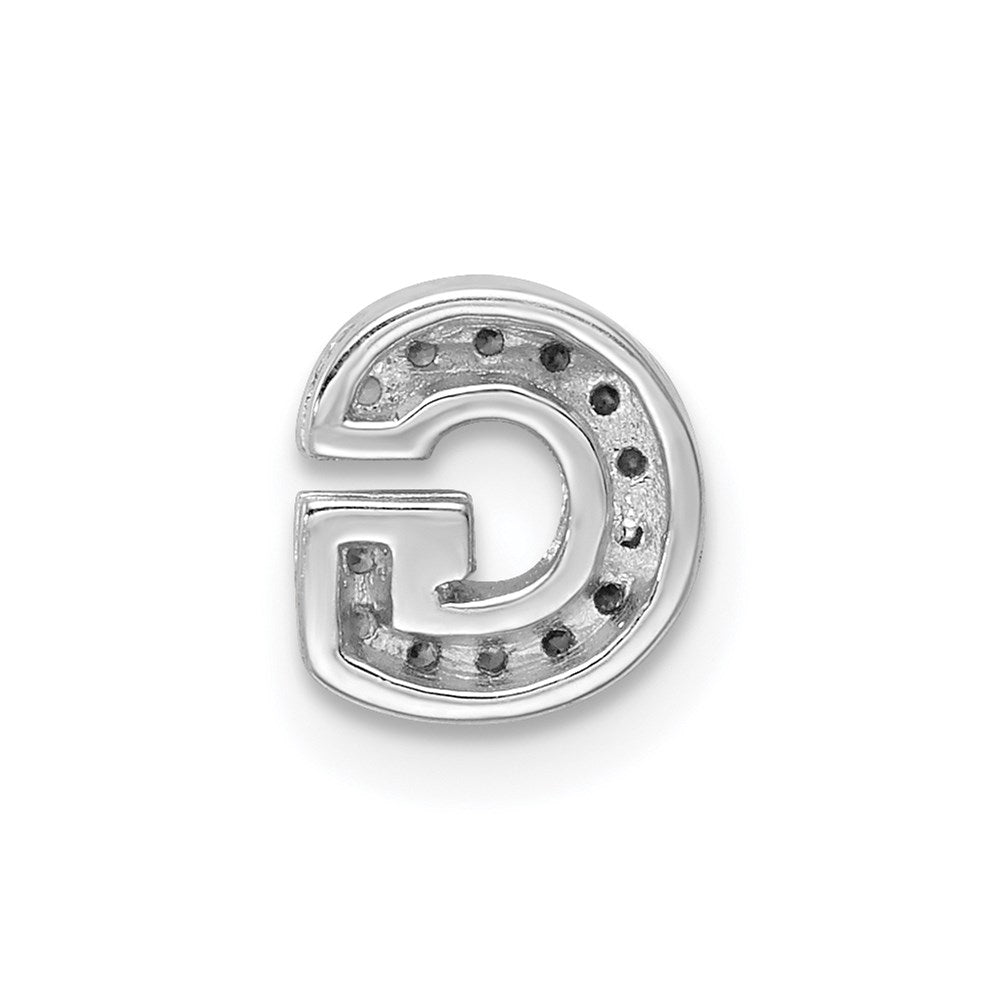 Sterlingsilber Rhodiniert Zirkonia Buchstabe G Initiale Anhänger Charm