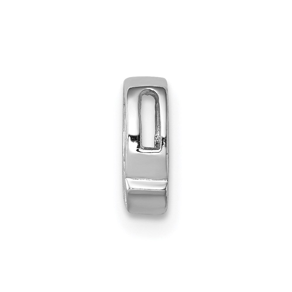 Sterlingsilber Rhodiniert Zirkonia Buchstabe Q Initiale Anhänger Charm