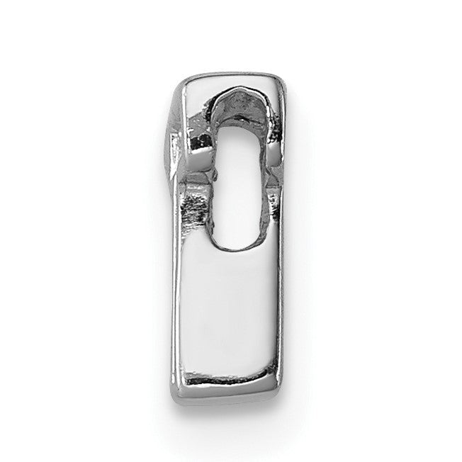 Sterlingsilber Rhodiniert Zirkonia Buchstabe T Initiale Anhänger Charm