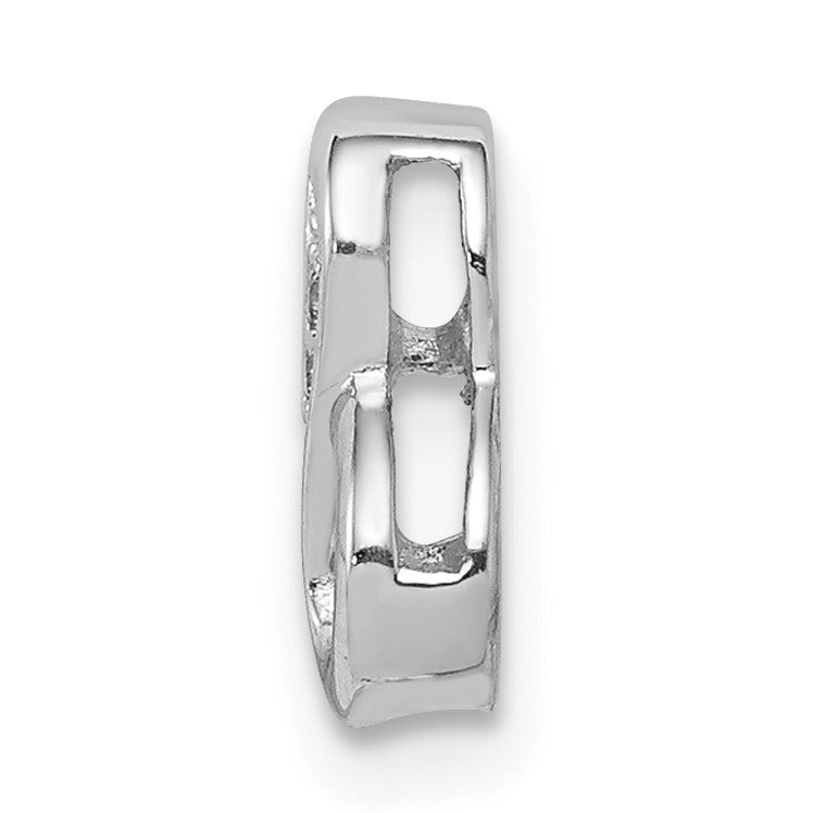 Sterlingsilber Notes Rhodiniert Zirkonia Unendlichkeit Anhänger Charm