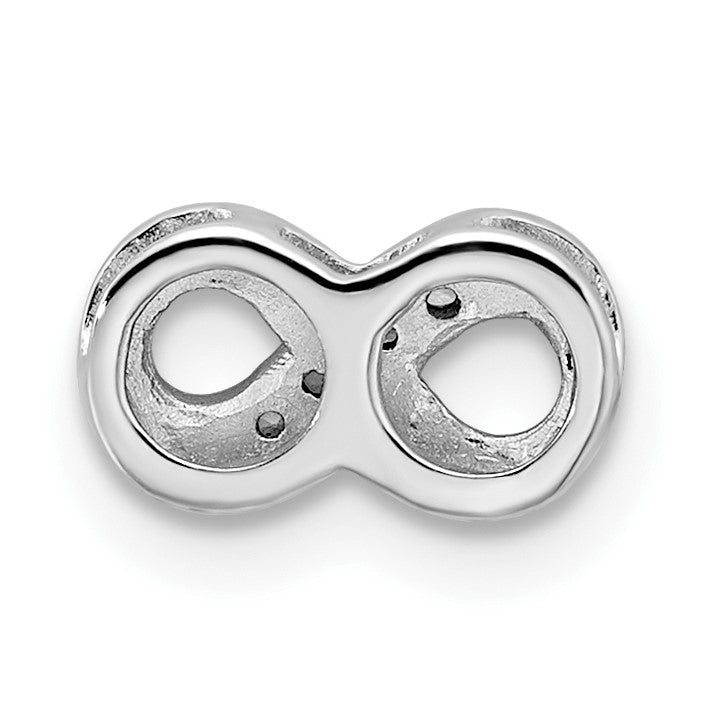 Sterlingsilber Notes Rhodiniert Zirkonia Unendlichkeit Anhänger Charm