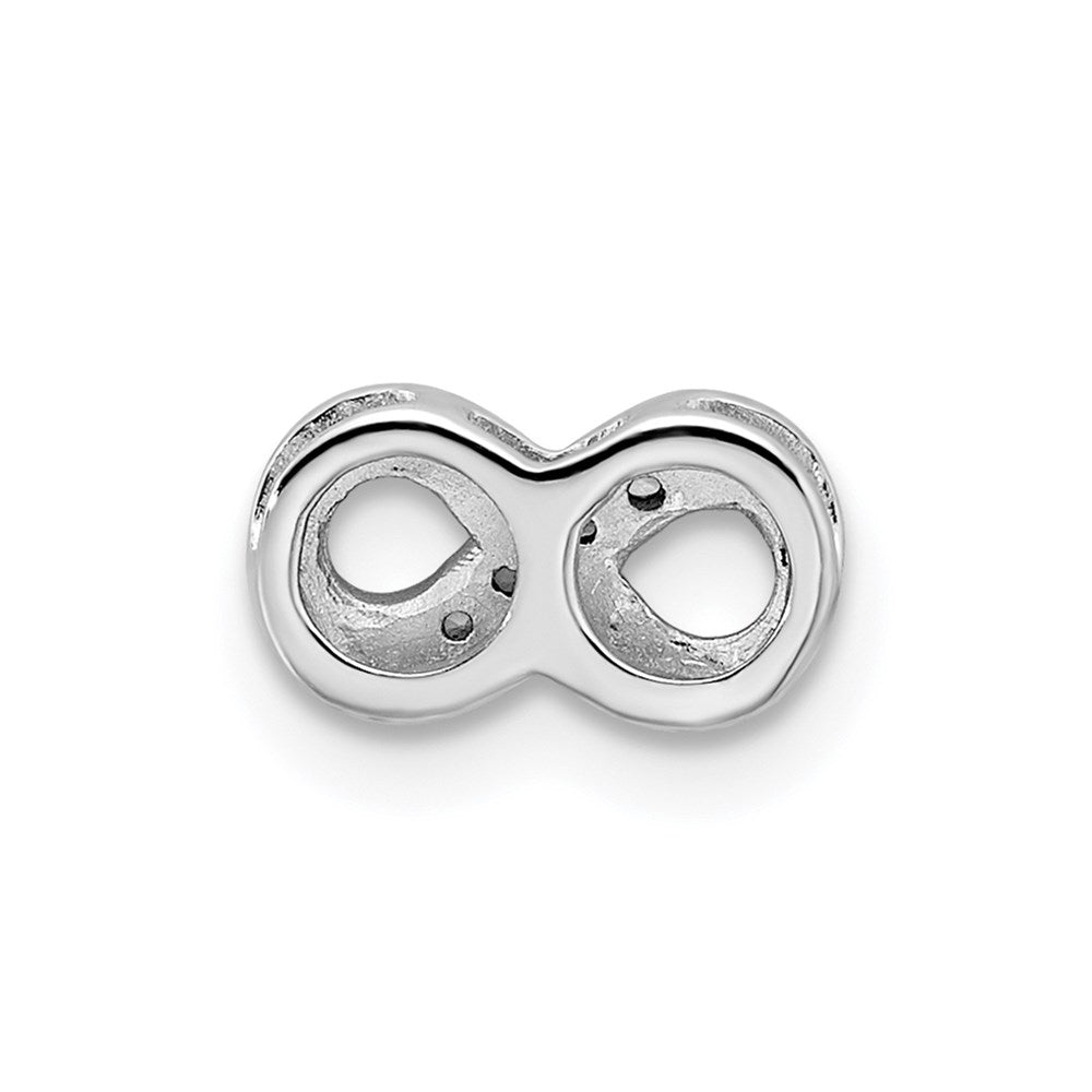 Sterlingsilber Notes Rhodiniert Zirkonia Unendlichkeit Anhänger Charm