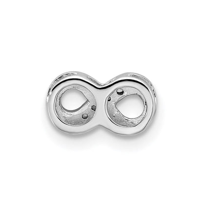 Sterlingsilber Notes Rhodiniert Zirkonia Unendlichkeit Anhänger Charm