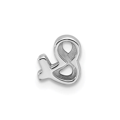 Sterlingsilber Notes Rhodiniert Ampersand Anhänger Charm