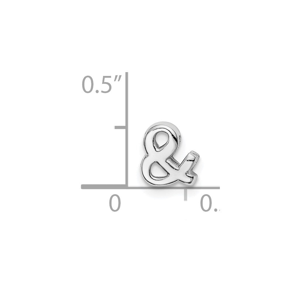 Sterlingsilber Notes Rhodiniert Ampersand Anhänger Charm