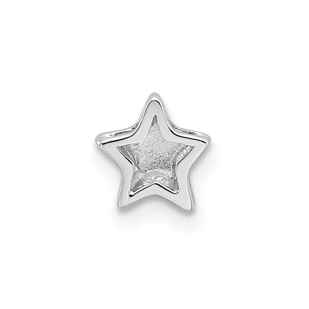 Sterlingsilber Notes Rhodiniert Stern Anhänger Charm