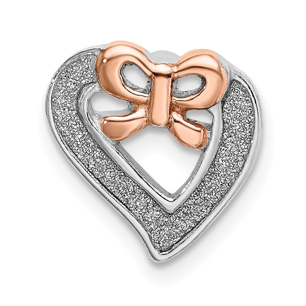 Sterlingsilber Rhodium-plate Roséfarben Glitzer Emaille Kette Anhänger