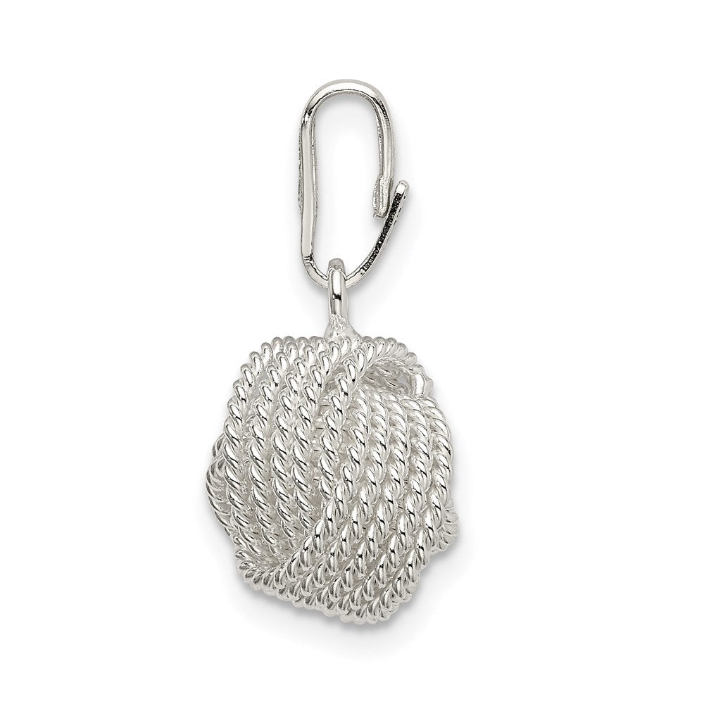 Sterlingsilber Strukturiert Liebe Knoten Anhänger