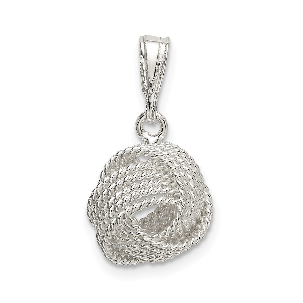 Sterlingsilber Strukturiert Liebe Knoten Anhänger