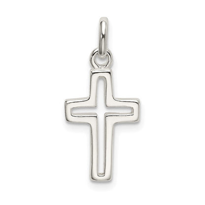 Sterlingsilber Ausgeschnitten Kreuz Charm