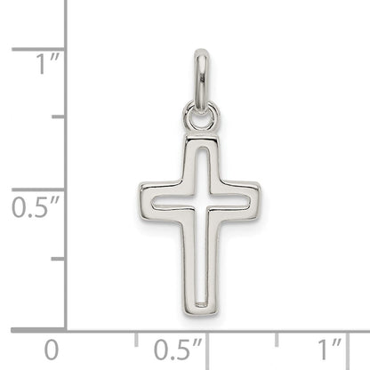Sterlingsilber Ausgeschnitten Kreuz Charm