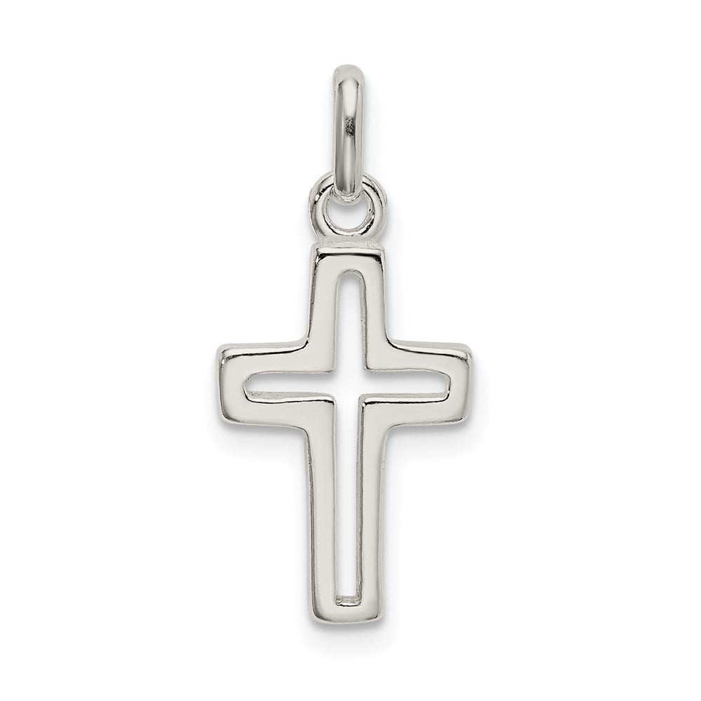 Sterlingsilber Ausgeschnitten Kreuz Charm