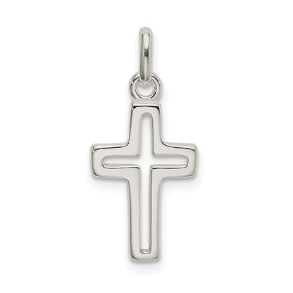 Sterlingsilber Ausgeschnitten Kreuz Charm