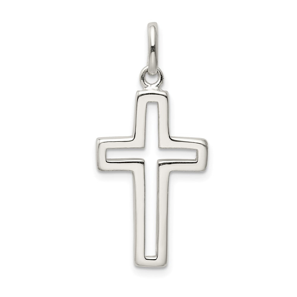 Sterlingsilber Ausgeschnitten Kreuz Charm