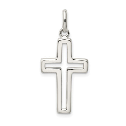 Sterlingsilber Ausgeschnitten Kreuz Charm