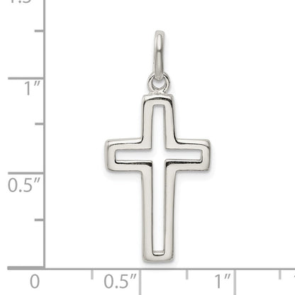 Sterlingsilber Ausgeschnitten Kreuz Charm