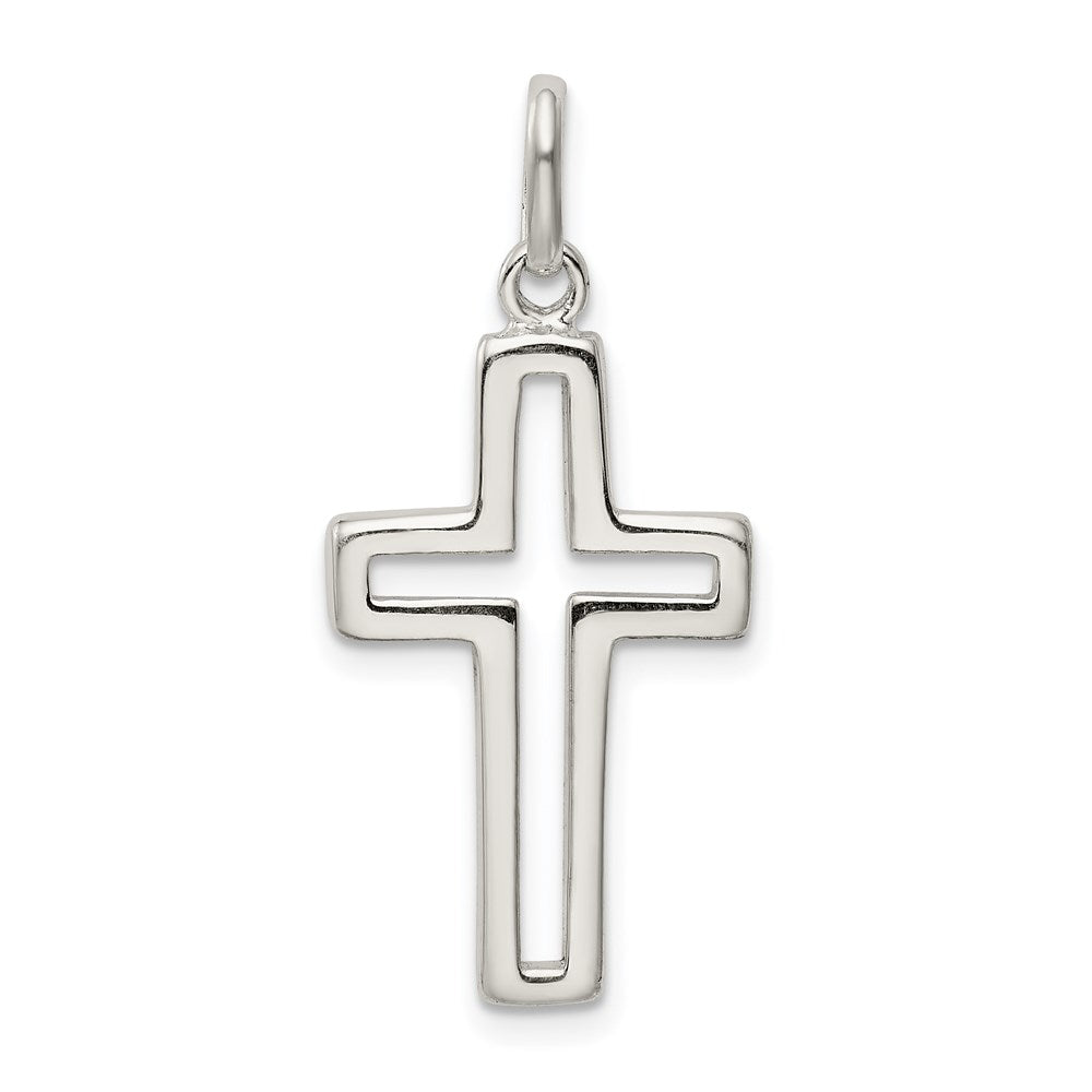 Sterlingsilber Ausgeschnitten Kreuz Charm