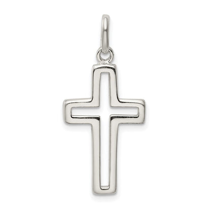 Sterlingsilber Ausgeschnitten Kreuz Charm