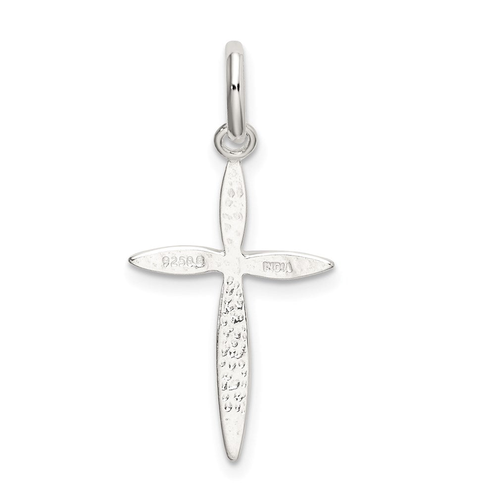 Sterlingsilber Poliert Passion Kreuz Charm