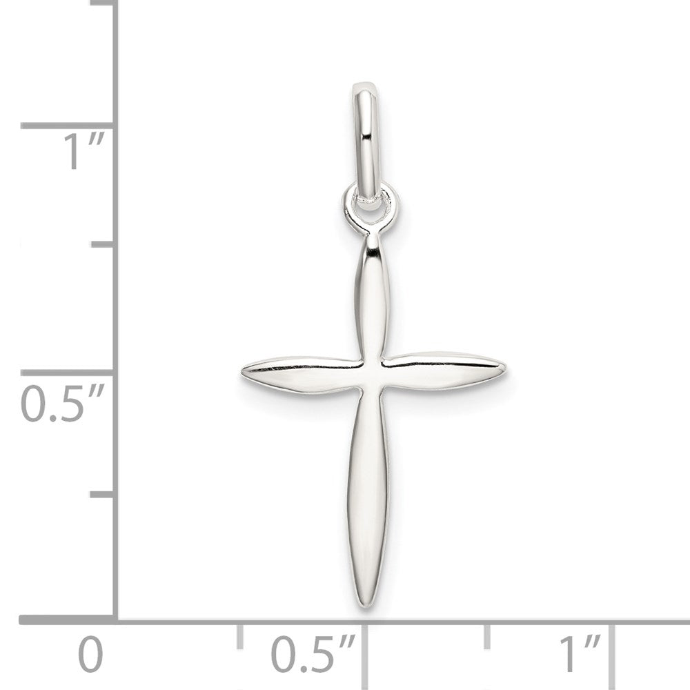 Sterlingsilber Poliert Passion Kreuz Charm
