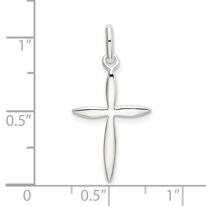 Sterlingsilber Poliert Passion Kreuz Charm