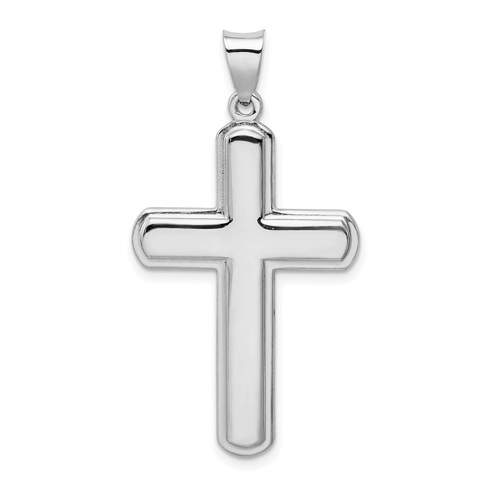 Sterlingsilber Rhodiniert Poliert Kreuz Anhänger