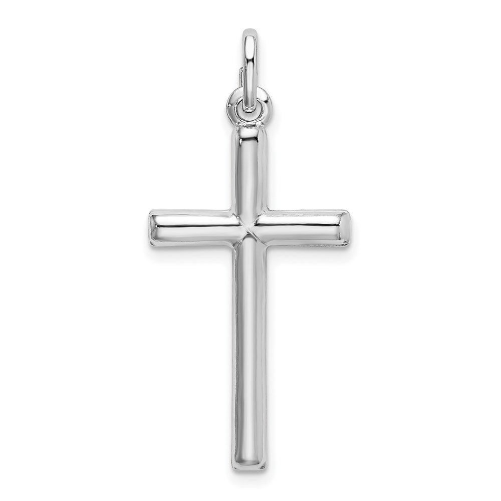 Sterlingsilber Rhodiniert Poliert Kreuz Charm