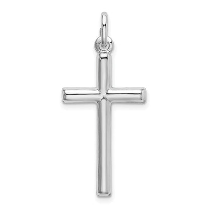 Sterlingsilber Rhodiniert Poliert Kreuz Charm