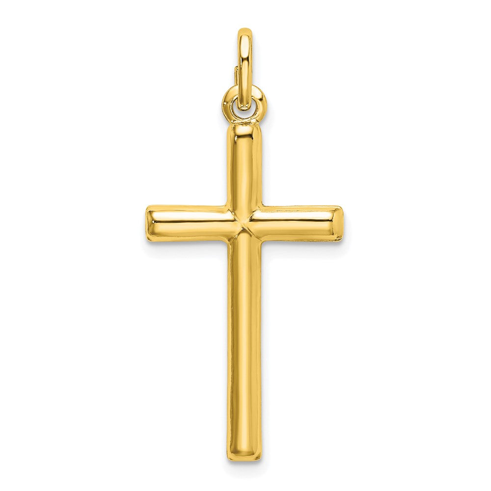 Ss/vergoldet Sterlingsilber Goldfarben Poliert Kreuz Charm