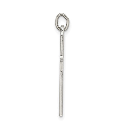 Sterlingsilber Satiniert und Diamantiert Kreuz Anhänger