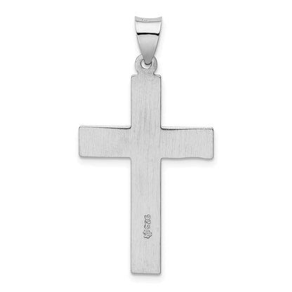 Sterlingsilber Rhodiniert Poliert Kreuz Anhänger